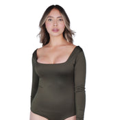 Body Premium Flor Verde Militar