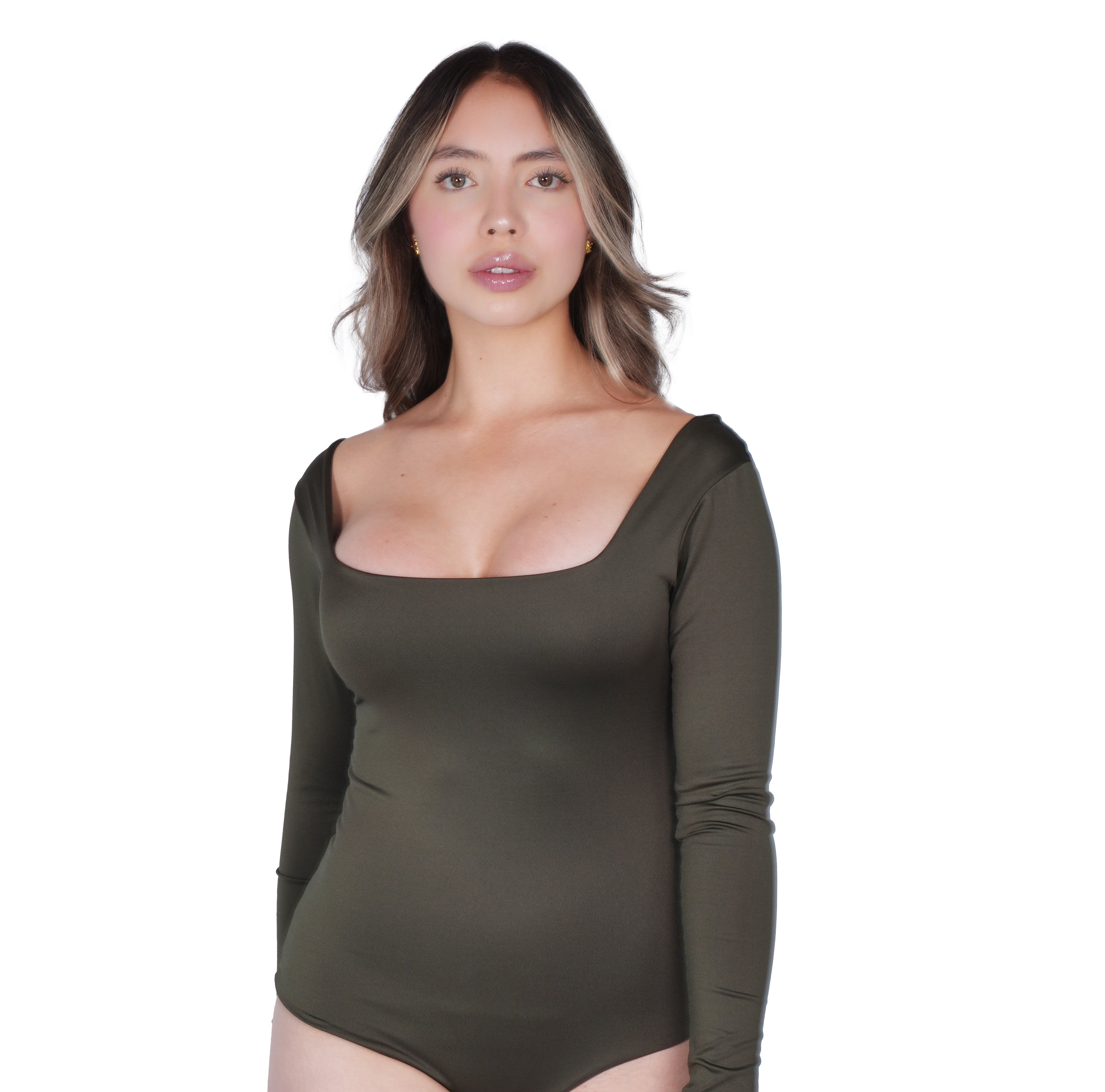 Body Premium Flor Verde Militar