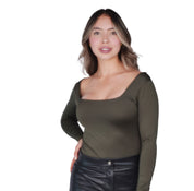 Body Premium Flor Verde Militar