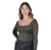 Body Premium Flor Verde Militar