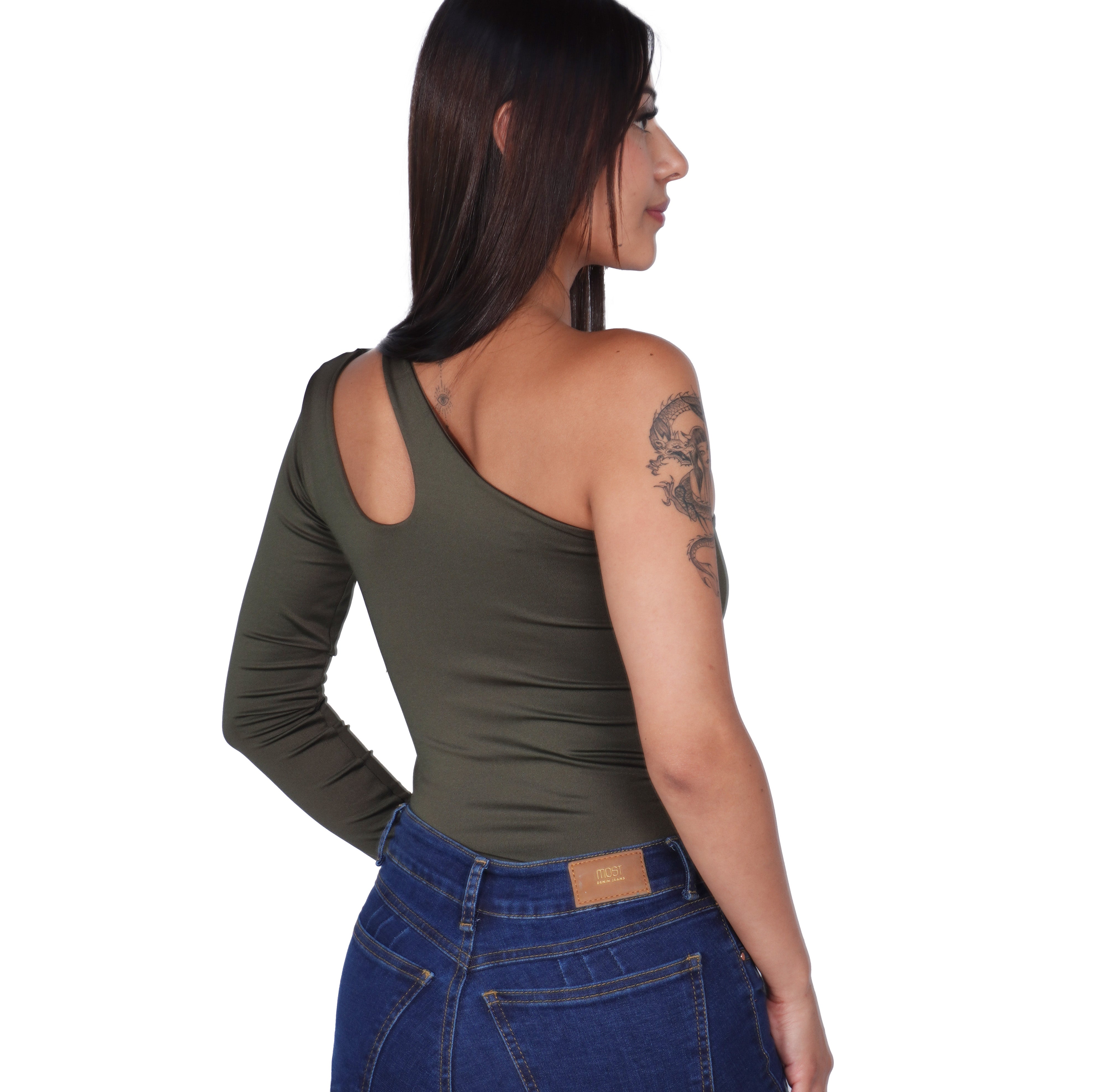 Body Premium Luz Verde Militar