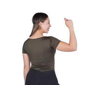 Body Premium Mango Verde Militar