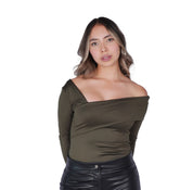 Body Premium Paula Verde Militar