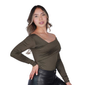 Body Premium Paula Verde Militar