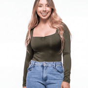 Body Premium Burbuja Verde Militar