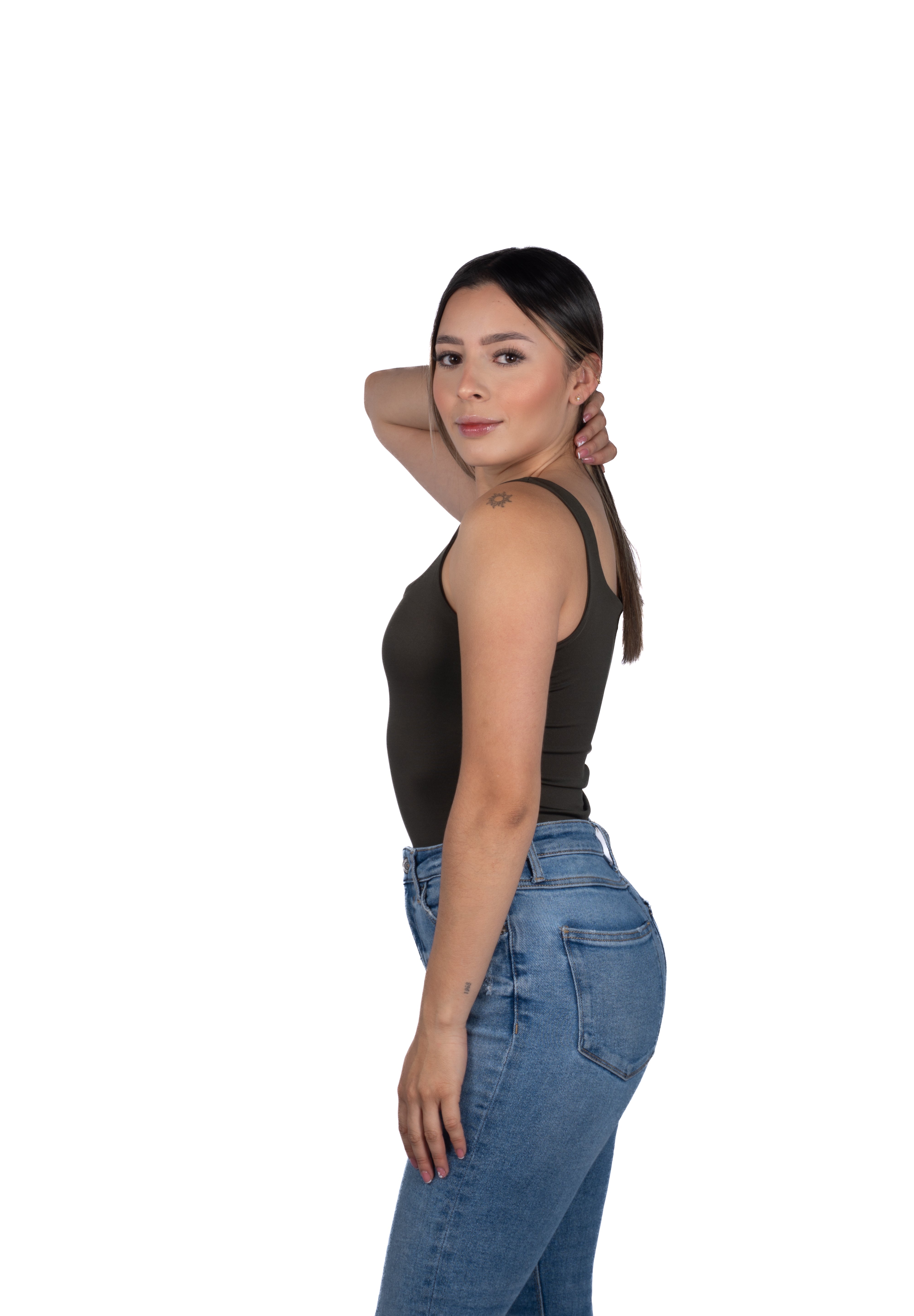 Body Premium Cuadrado Verde Militar