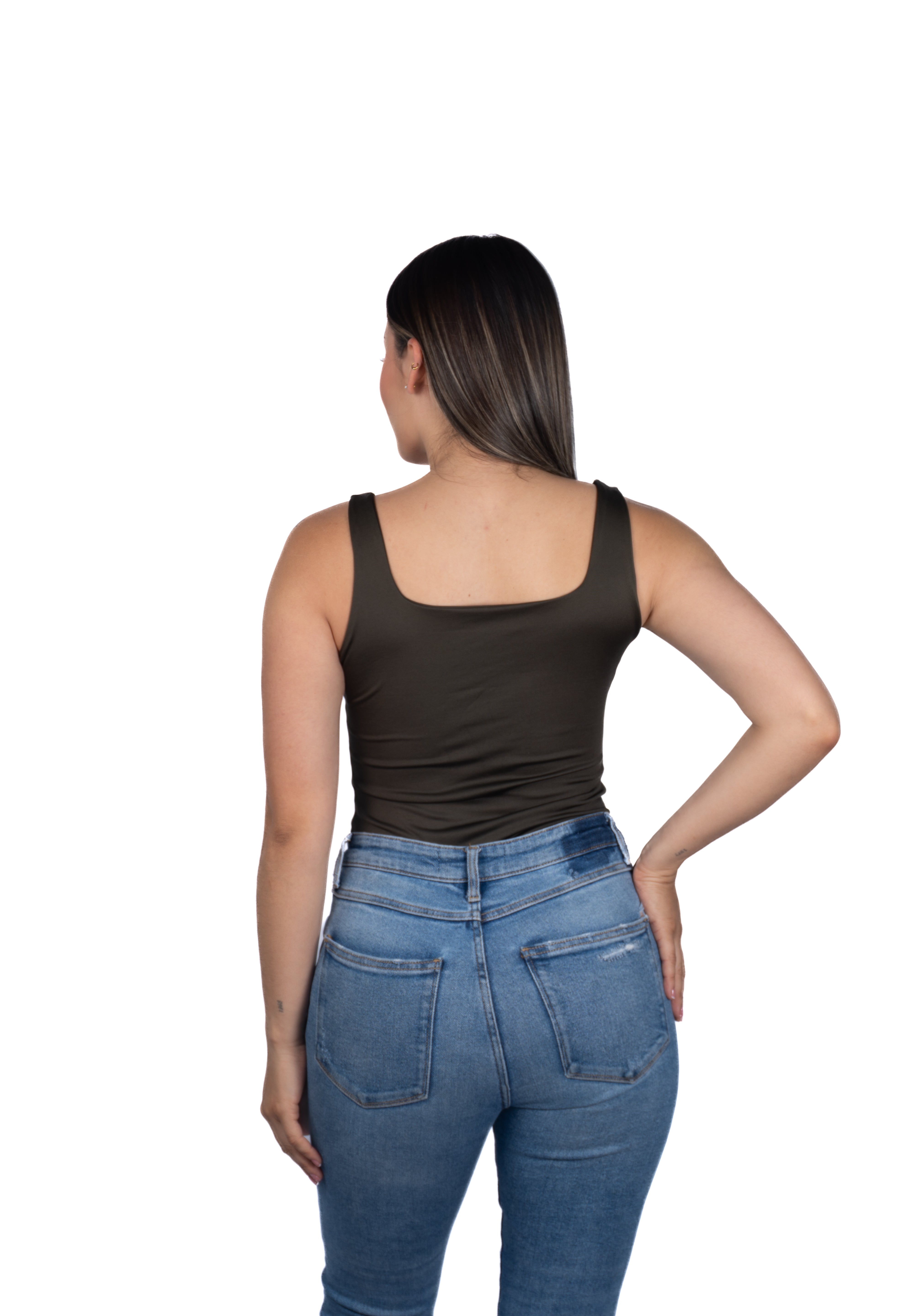 Body Premium Cuadrado Verde Militar