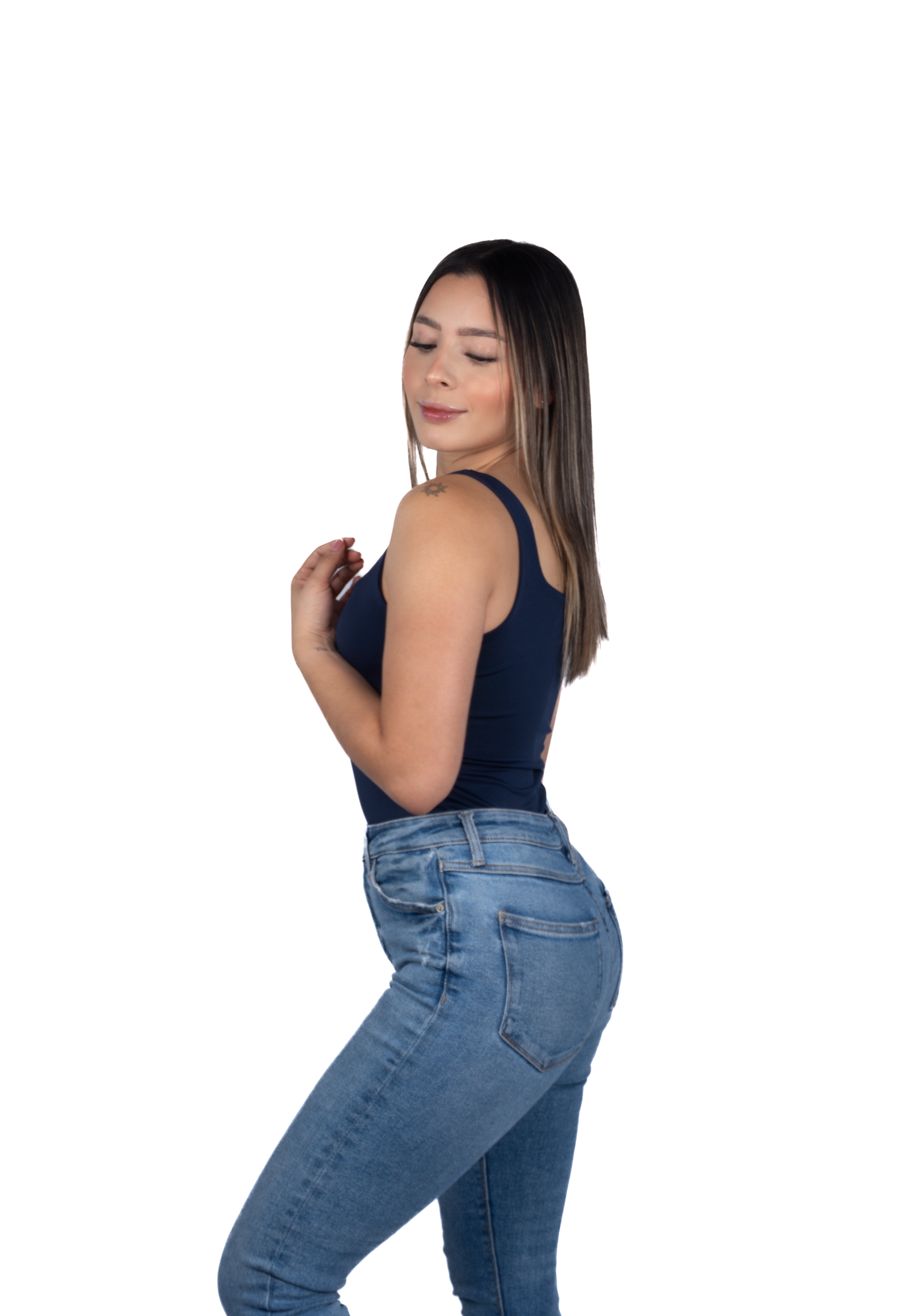 Body Premium Cuadrado Azul Oscuro