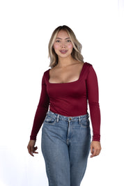 Body Premium Flor Vinotinto