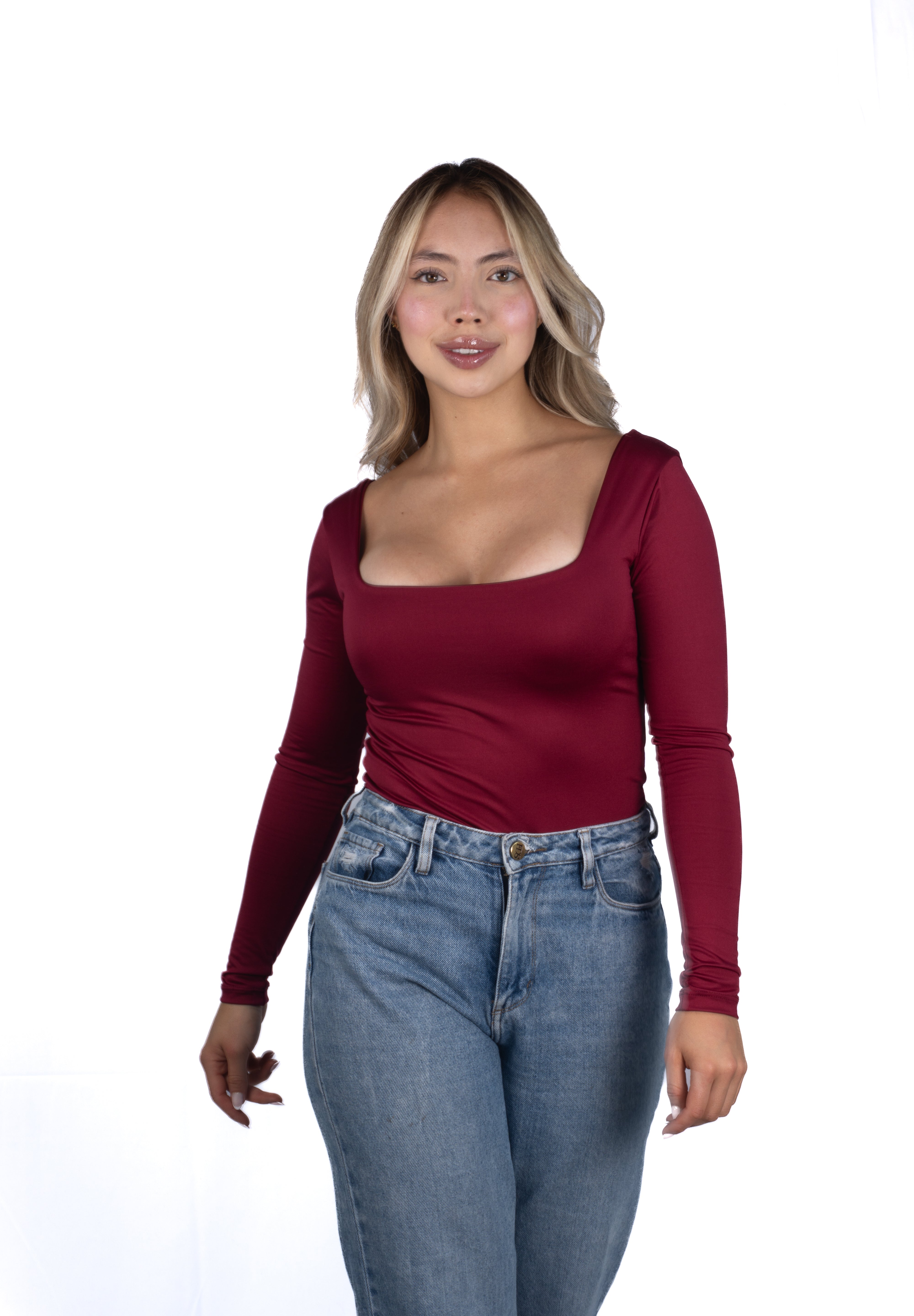 Body Premium Flor Vinotinto