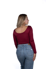 Body Premium Flor Vinotinto