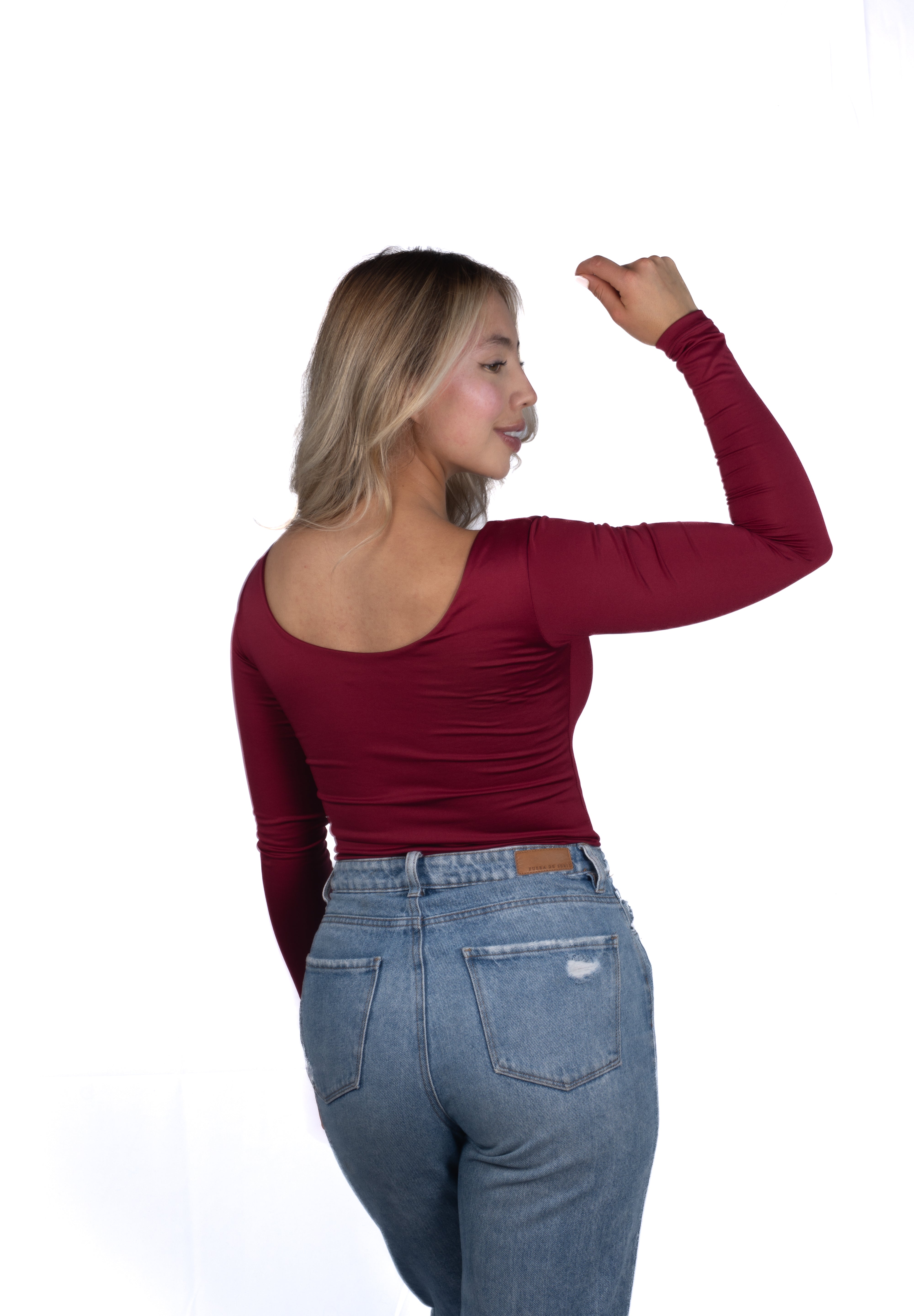 Body Premium Flor Vinotinto