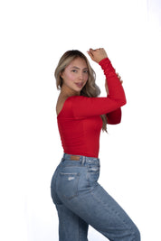 Body Premium Flor Rojo