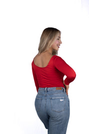 Body Premium Flor Rojo