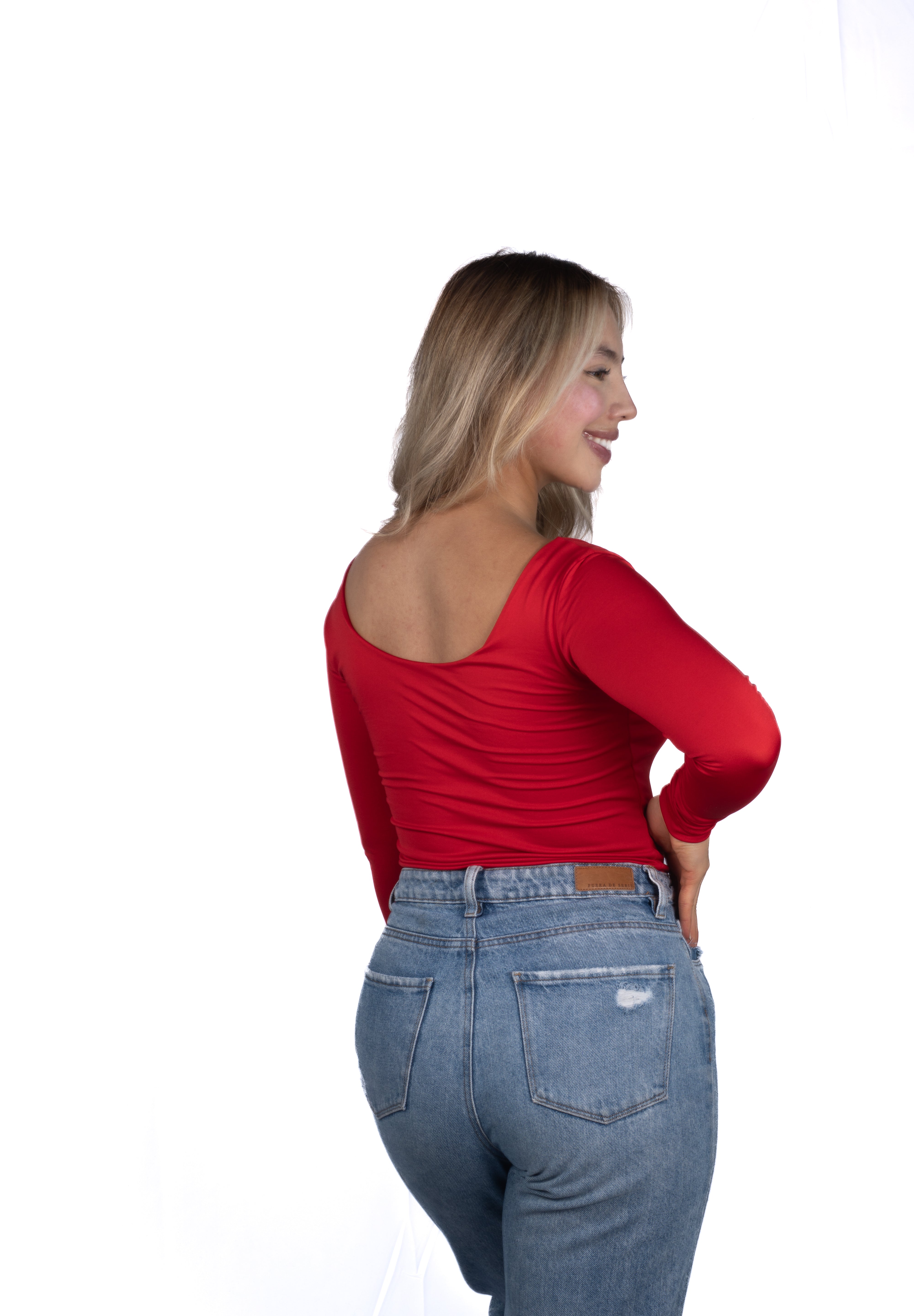 Body Premium Flor Rojo