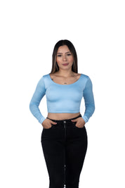 Top Premium Mangas Corto Azul Bebe