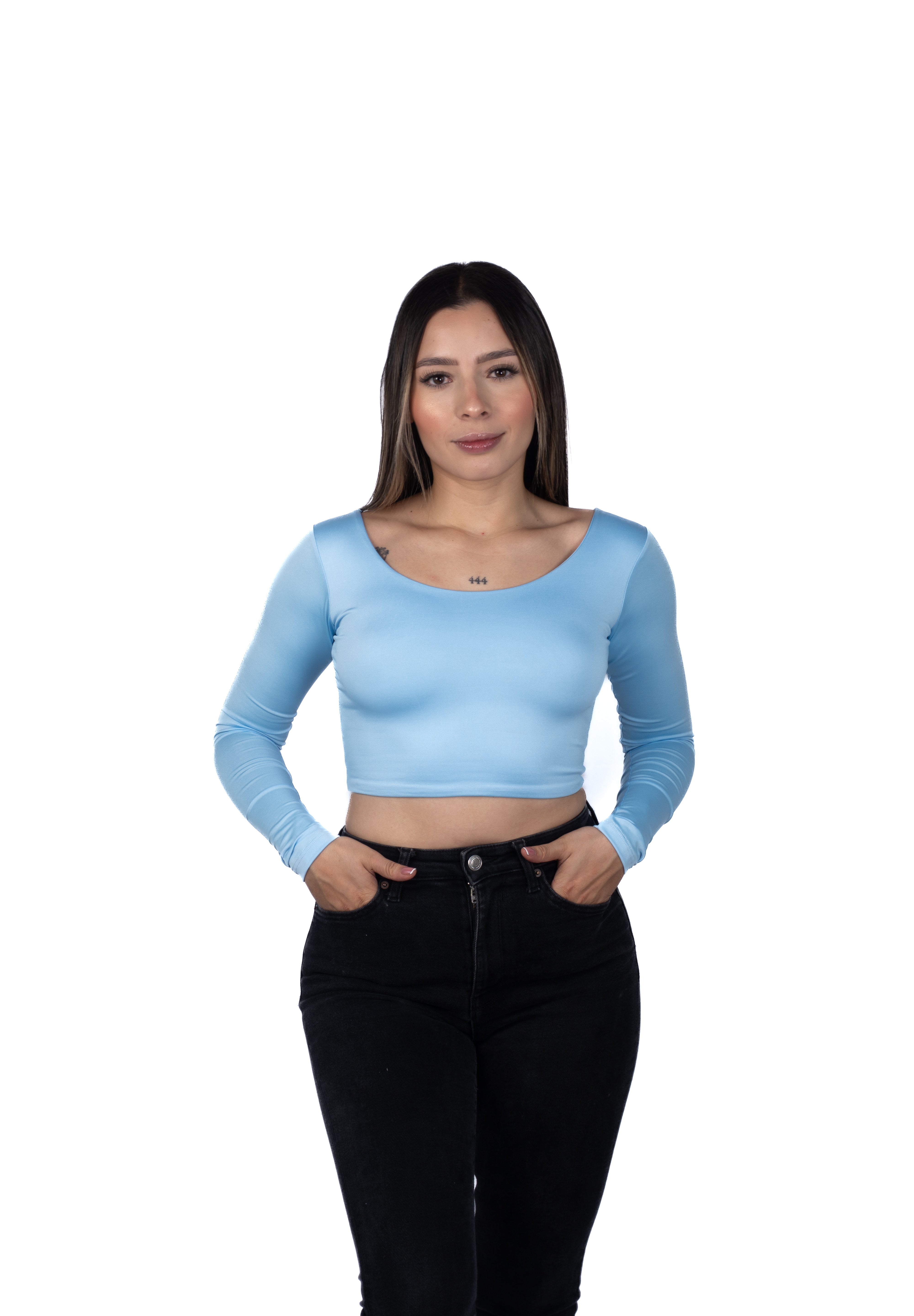 Top Premium Mangas Corto Azul Bebe