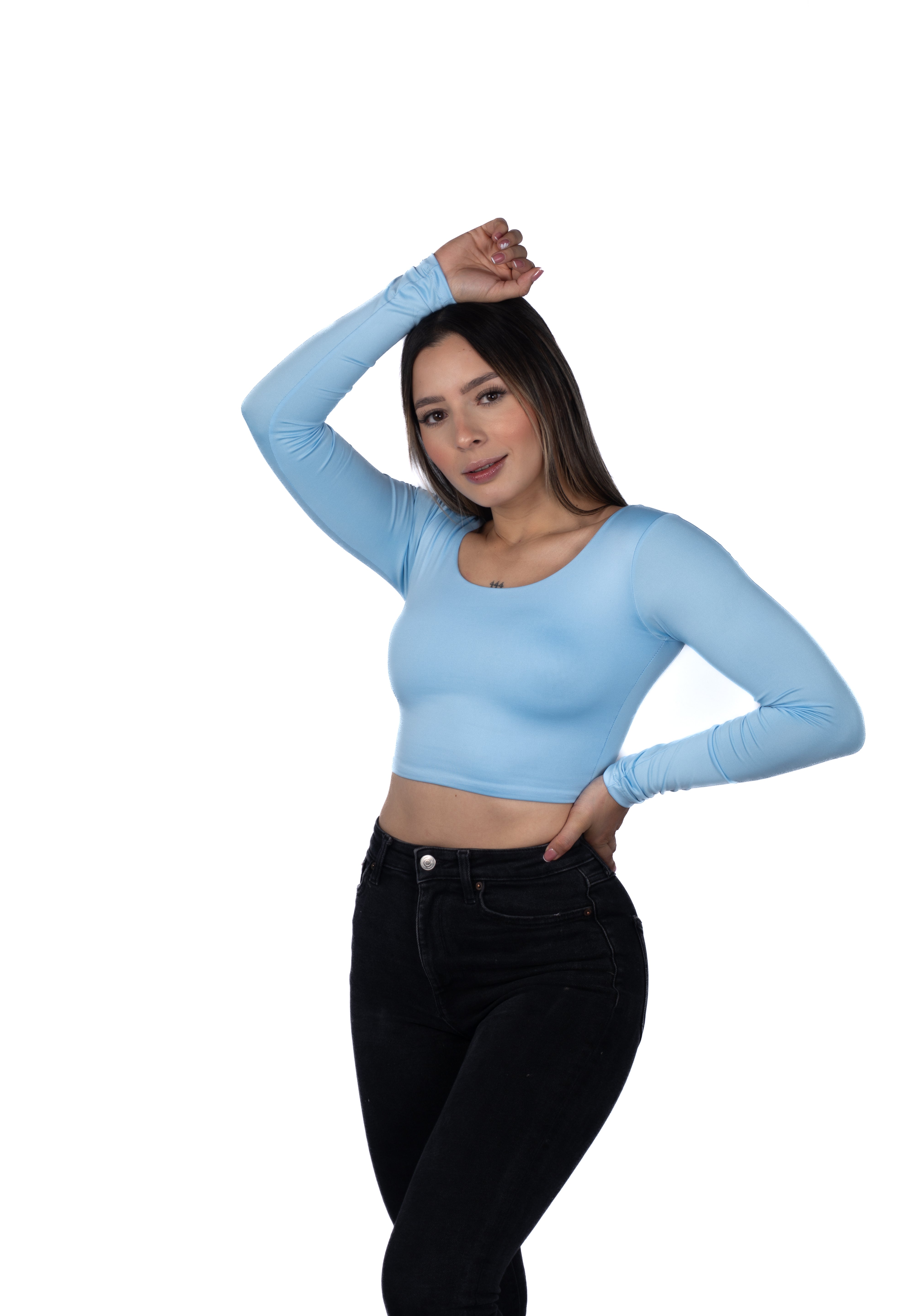 Top Premium Mangas Corto Azul Bebe