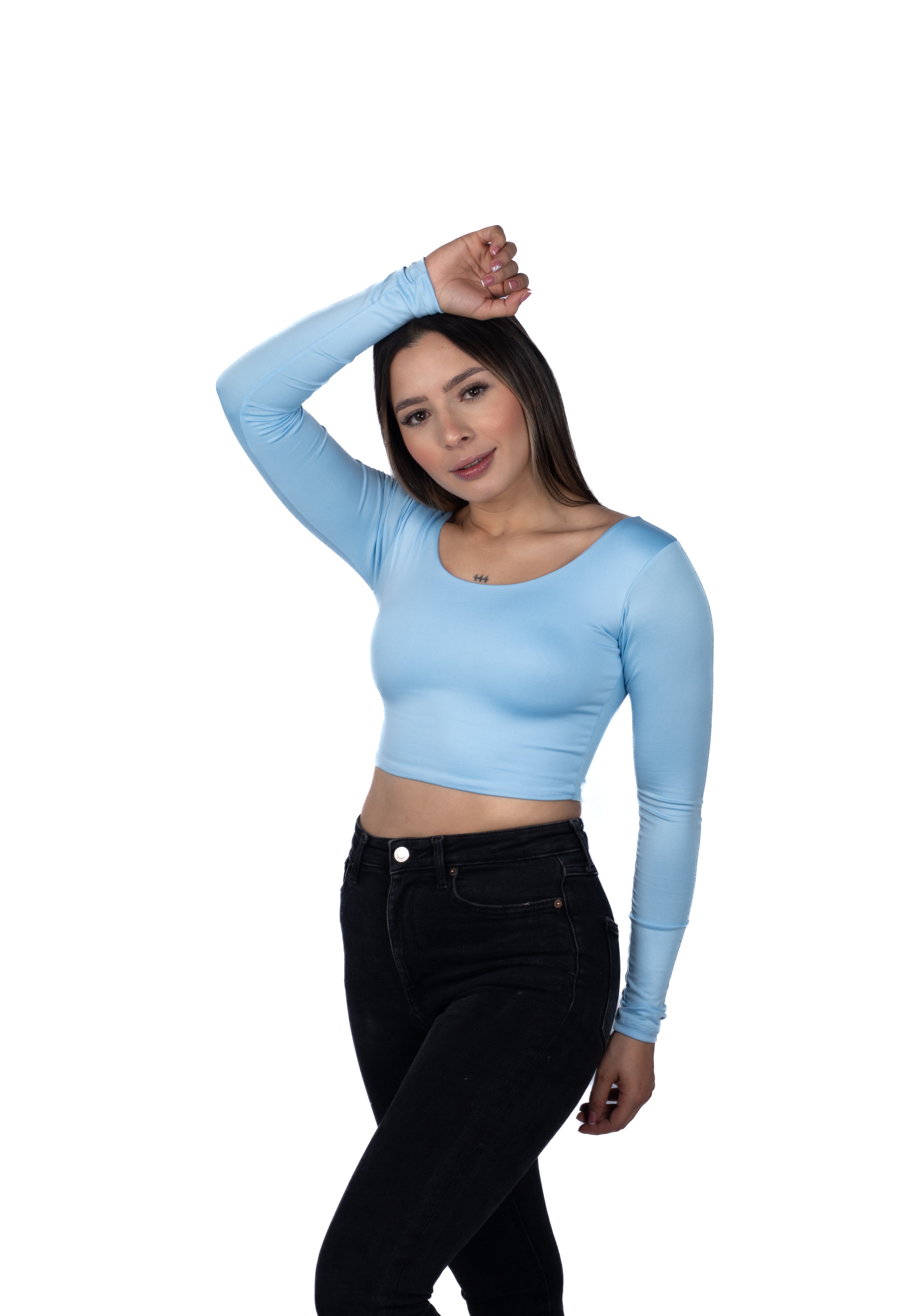Top Premium Mangas Corto Azul Bebe