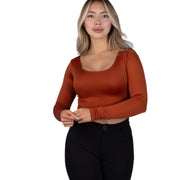 Top Premium mangas Corto Terracota