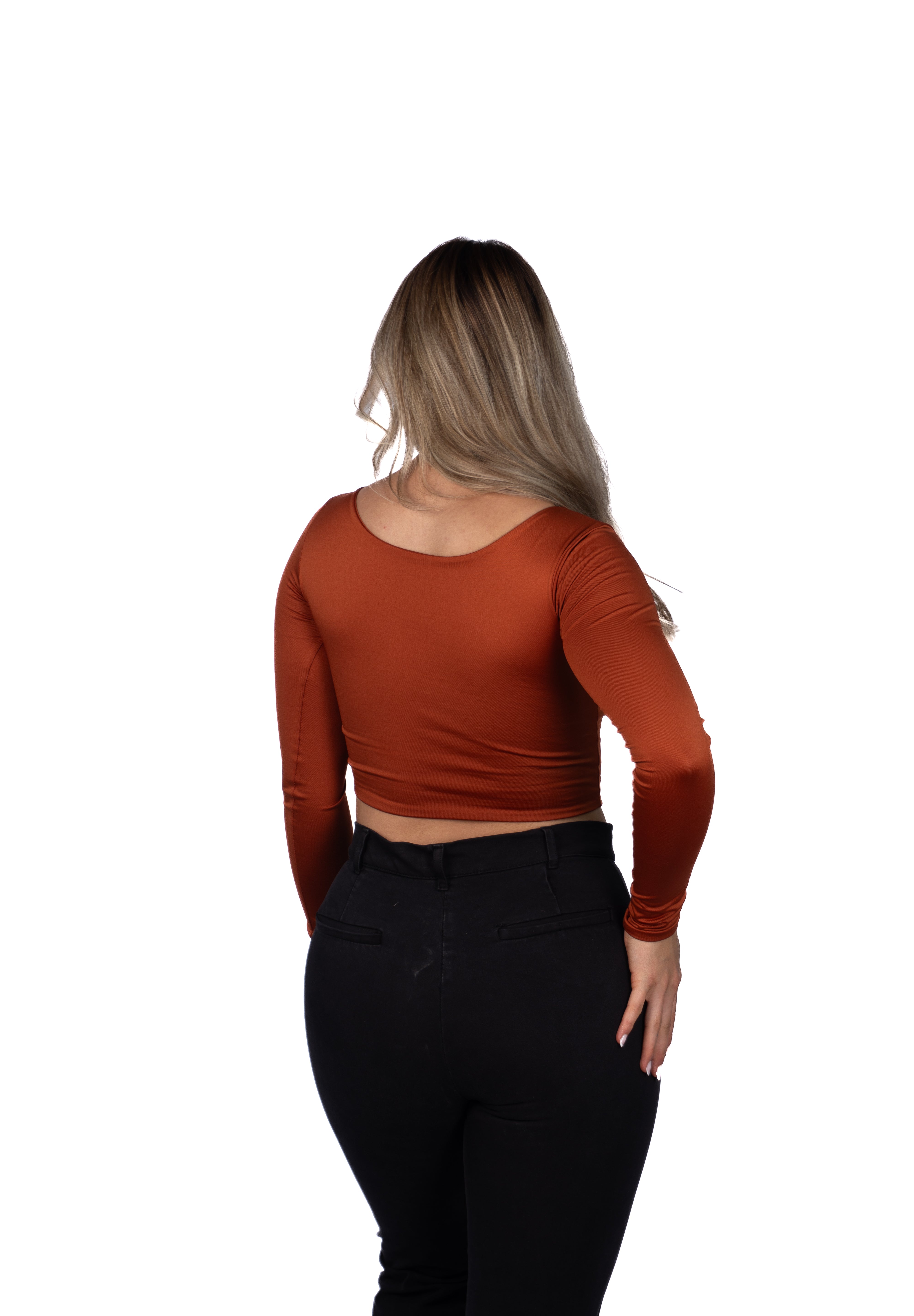Top Premium mangas Corto Terracota