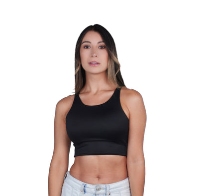 Top Premium Recto Corto Negro