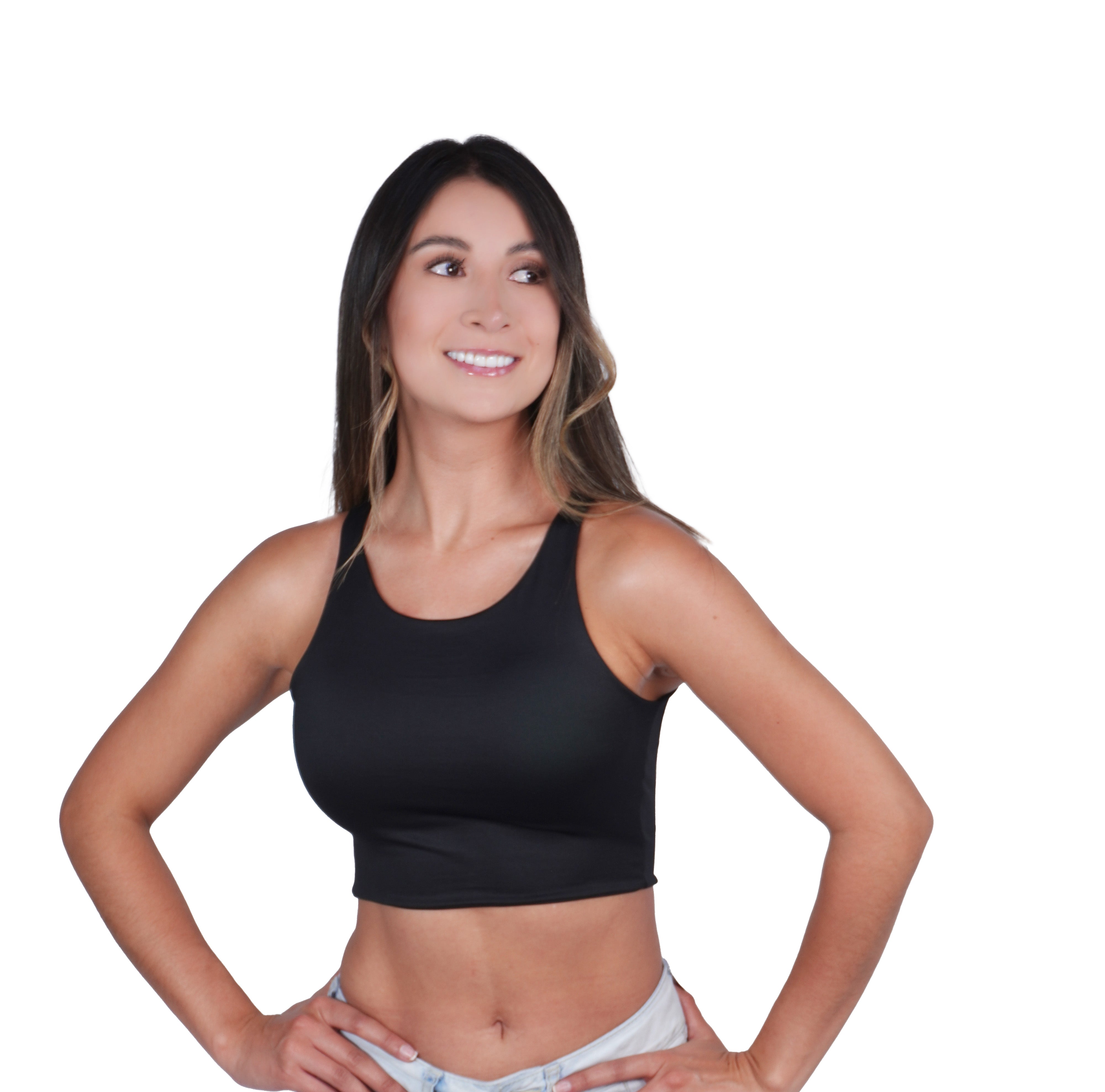 Top Premium Recto Corto Negro