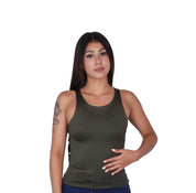 Top Premium Recto Largo Verde Militar
