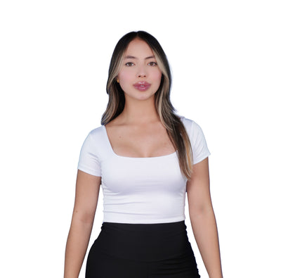 Top Premium Cuadrado Blanco