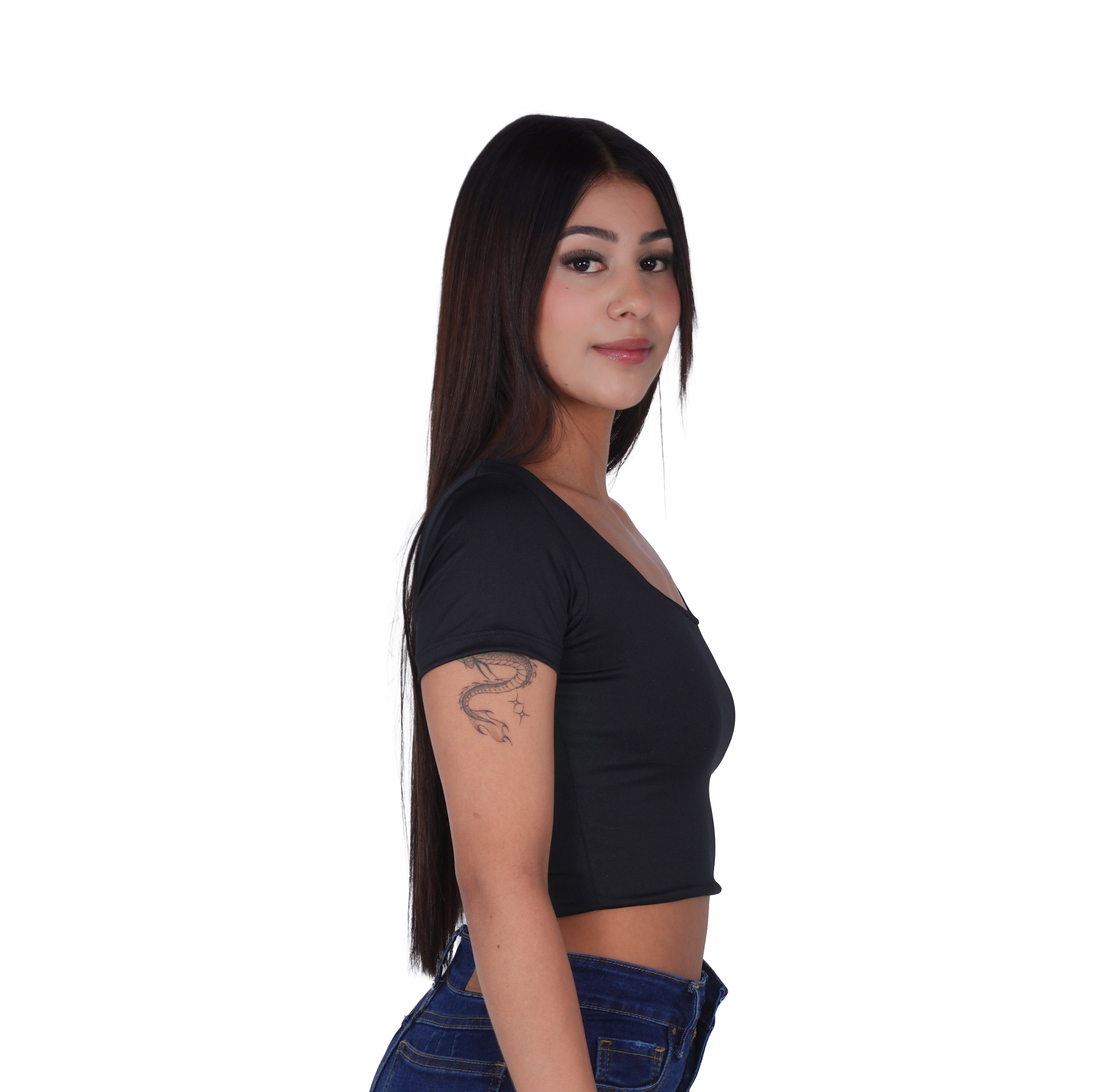 Top Premium Cuadrado Negro