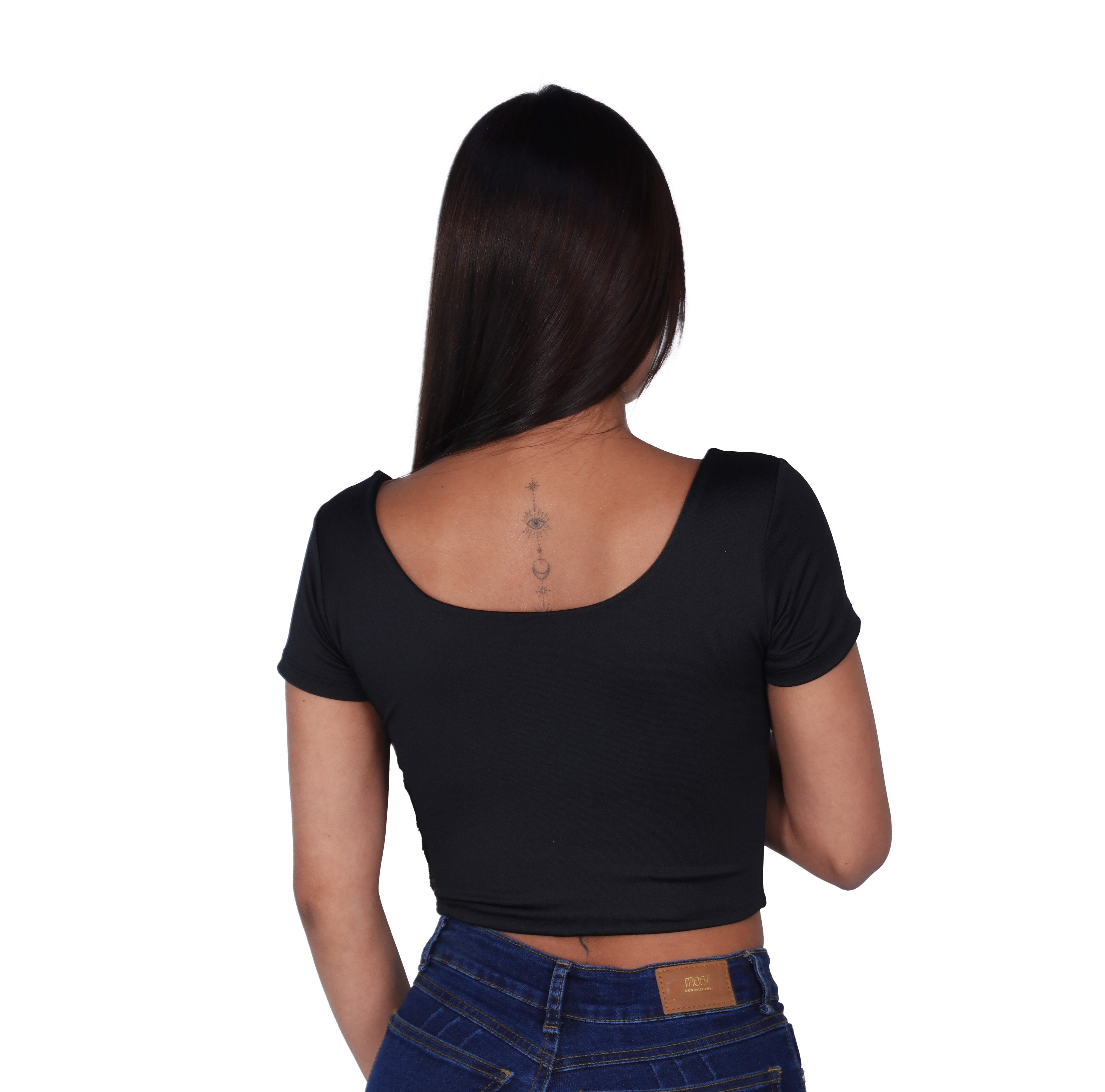 Top Premium Cuadrado Negro