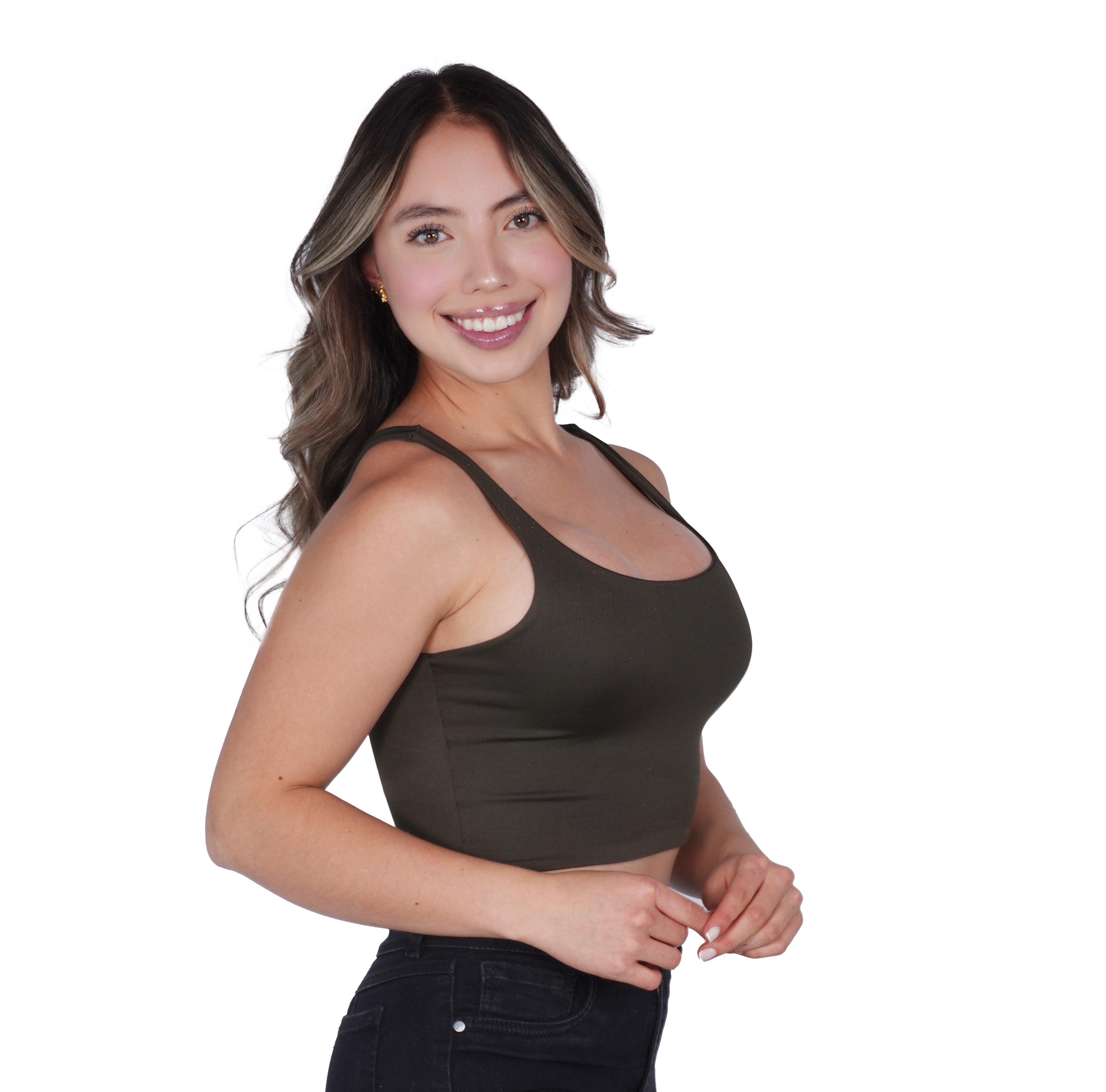 Crop Top Premium Hera Verde Militar