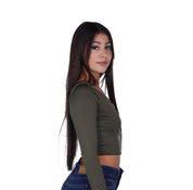 Top Premium Mangas Corto Verde Militar