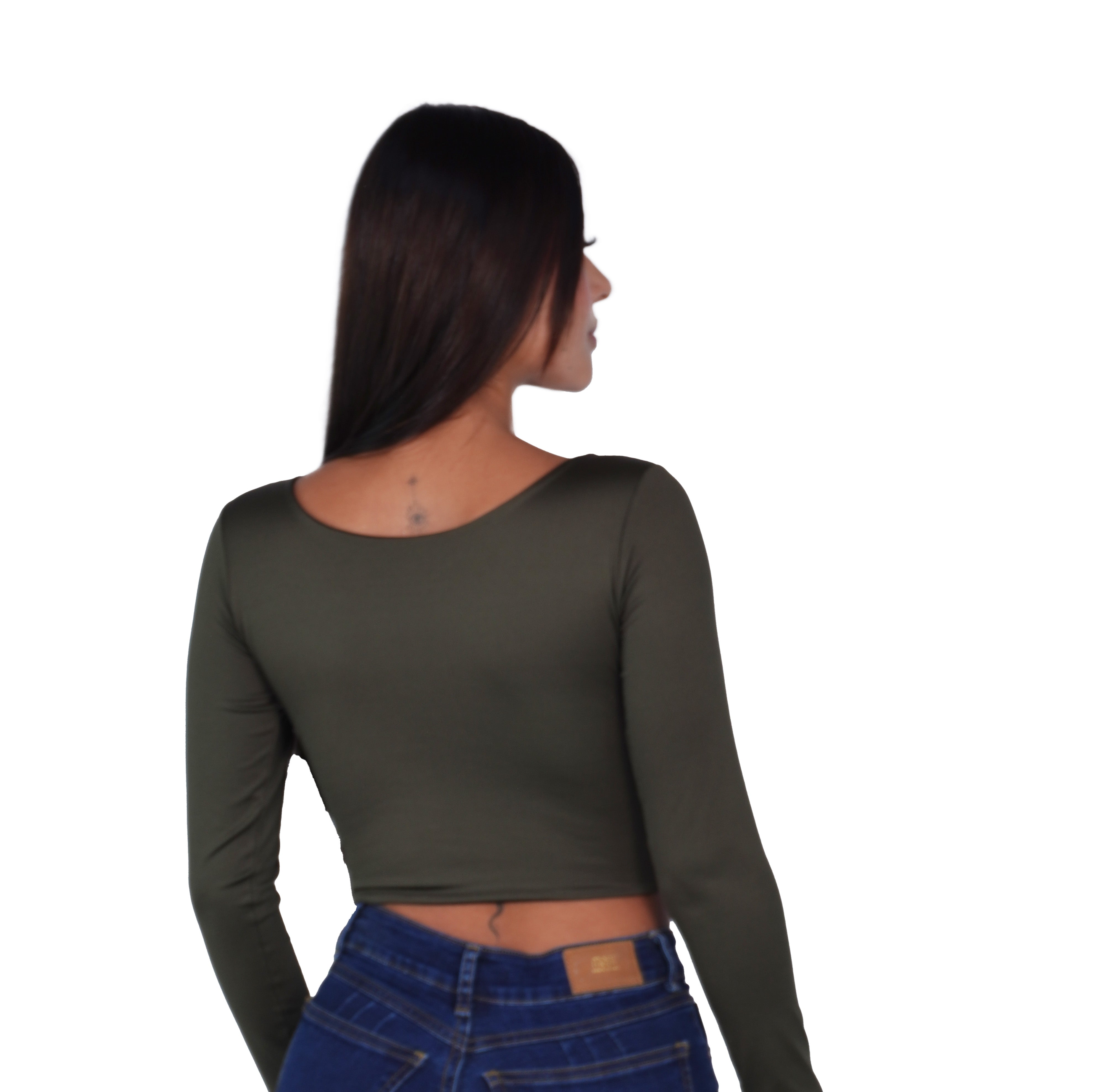 Top Premium Mangas Corto Verde Militar