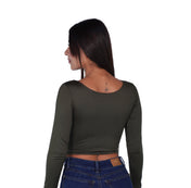 Top Premium Mangas Corto Verde Militar