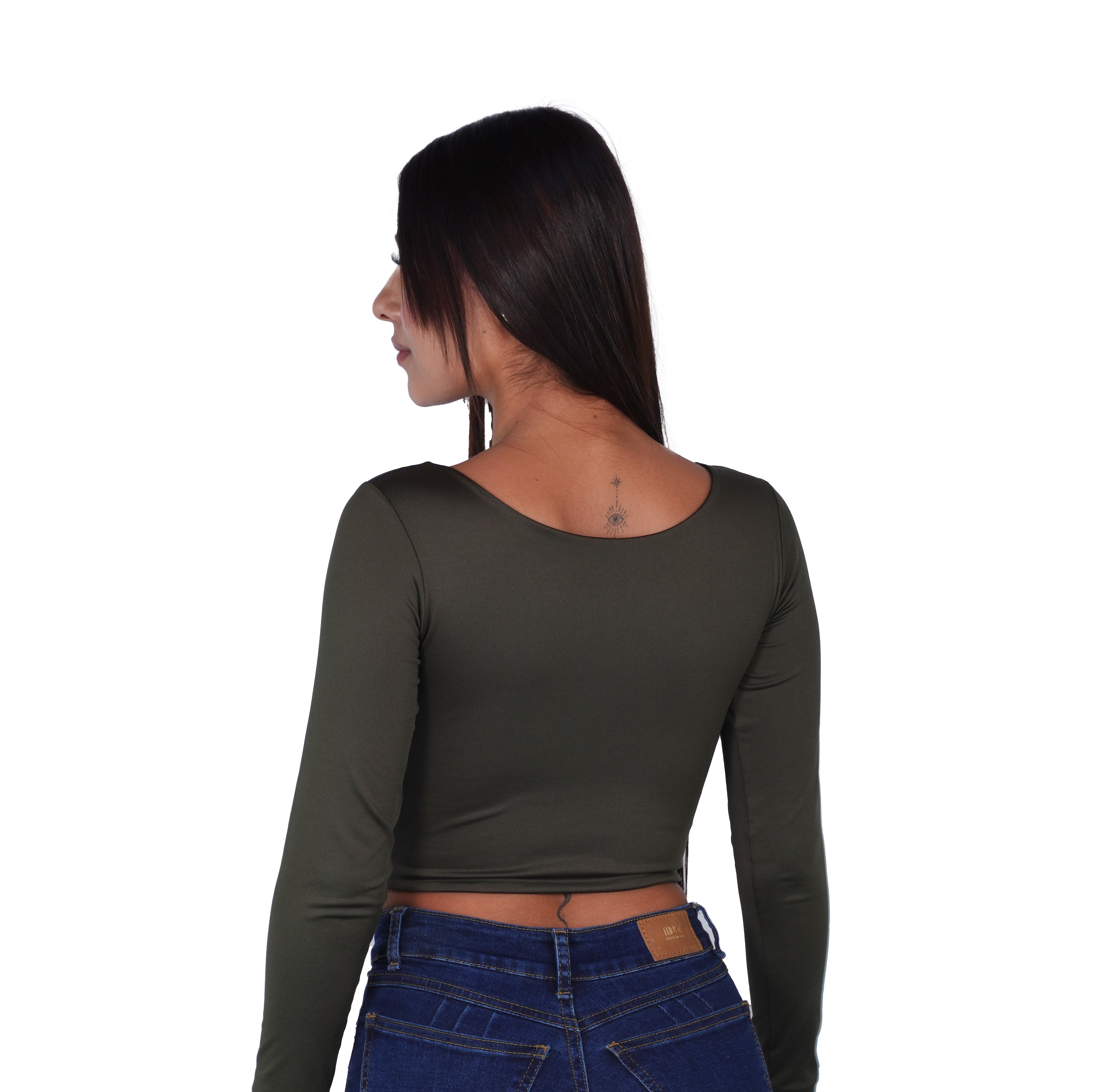 Top Premium Mangas Corto Verde Militar