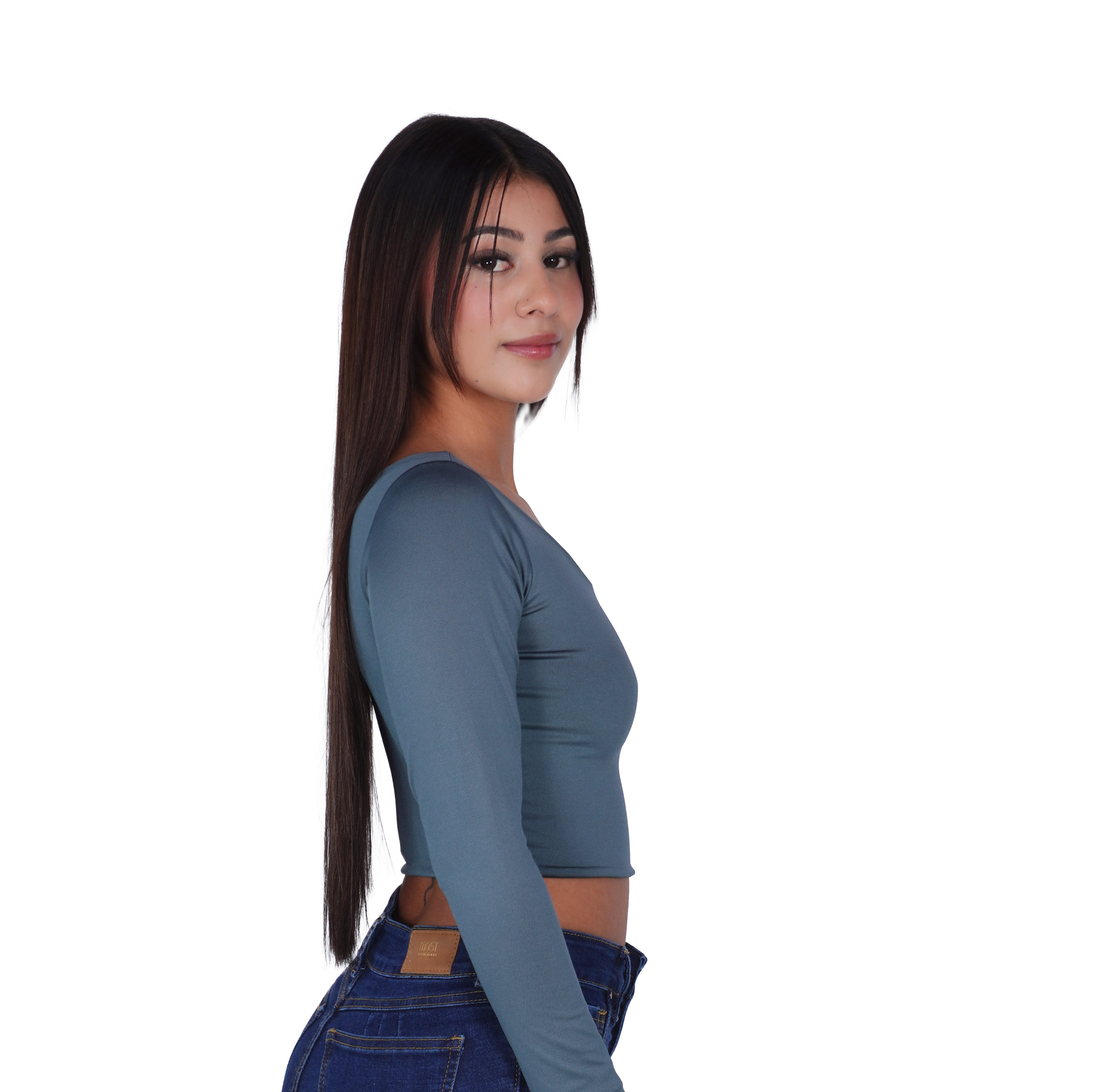 Top Premium mangas Corto Verde Oliva