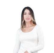 Top Premium Mangas Largo Crema