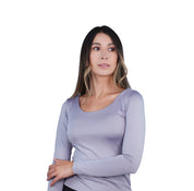 Top Premium Mangas Largo Gris