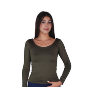Top Premium Mangas Largo Verde Militar