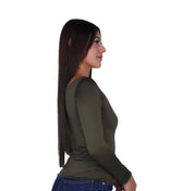 Top Premium Mangas Largo Verde Militar