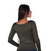 Top Premium Mangas Largo Verde Militar