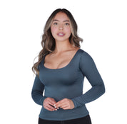 Top Premium Mangas Largo Verde Oliva
