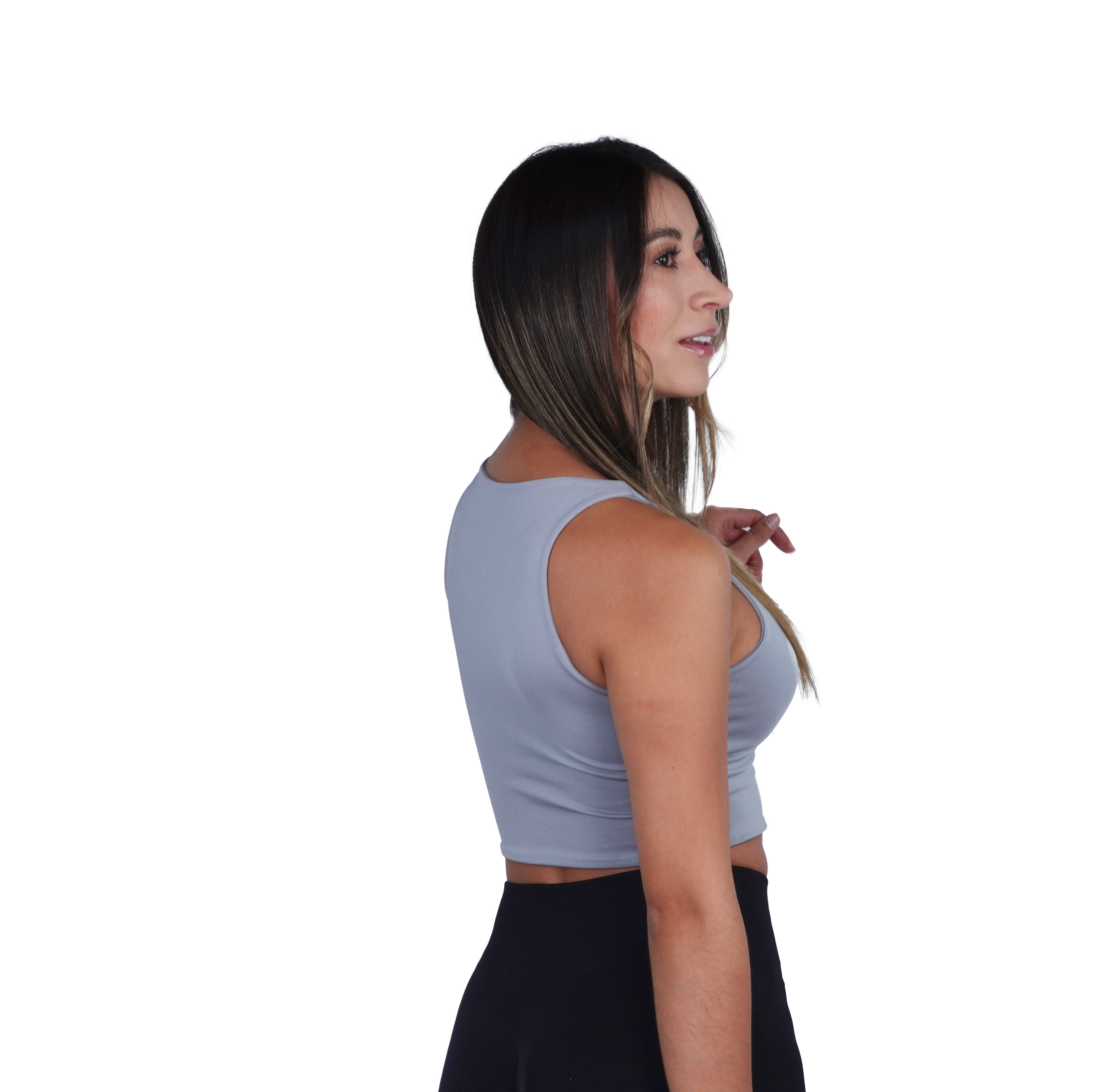 Top Premium Recto Corto Gris