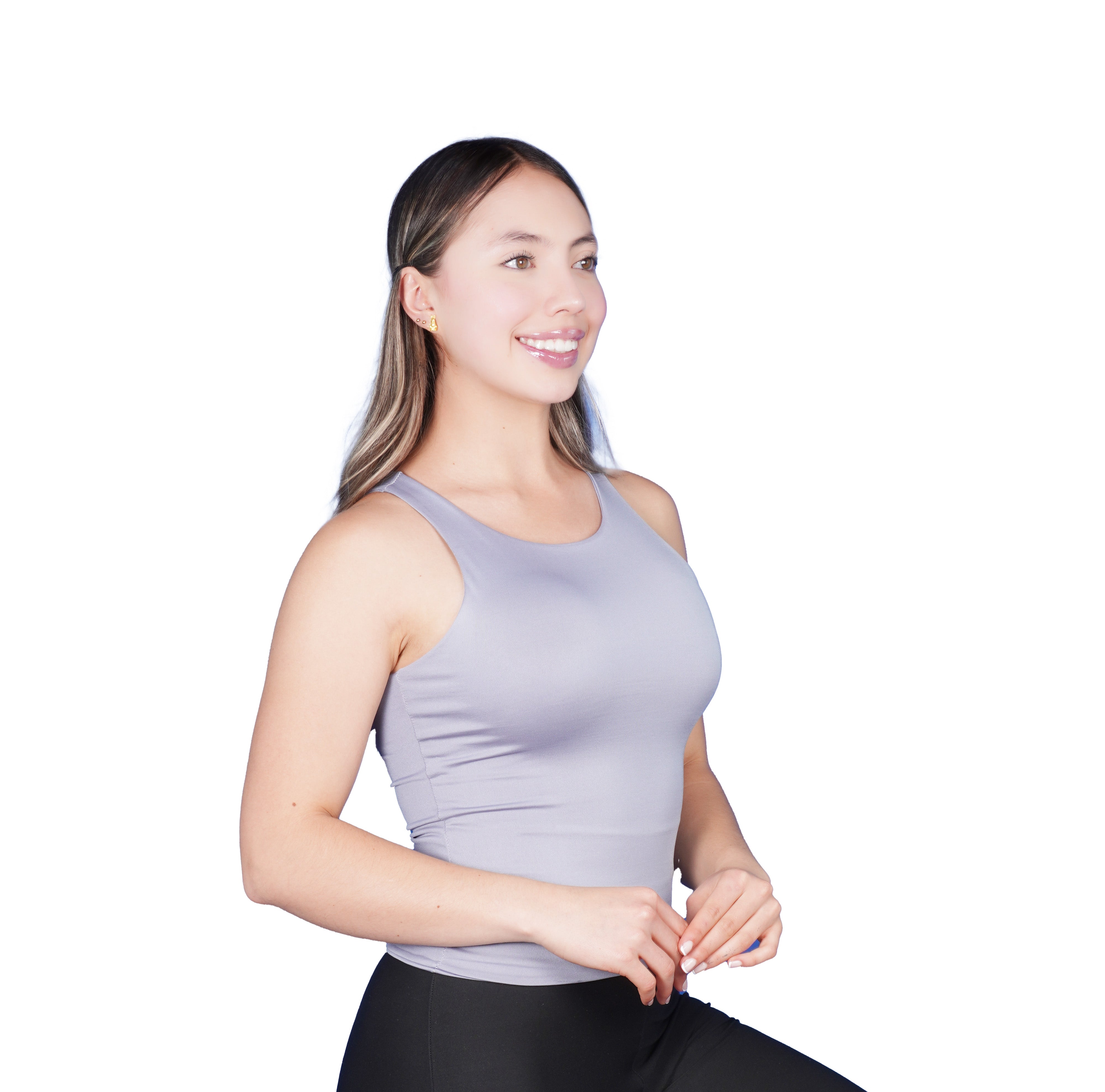 Top Premium Recto Largo Gris