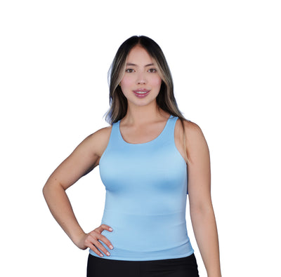 Top Premium Recto Largo Azul Bebe