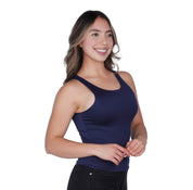 Top Premium Recto Largo Azul