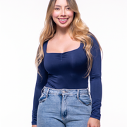 Body Premium Taty Azul Oscuro