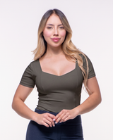 Body Premium Mango Verde Militar