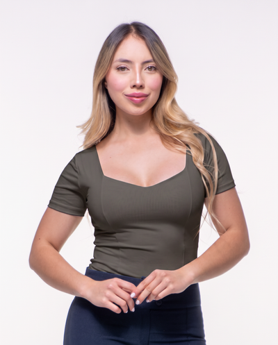 Body Premium Mango Verde Militar